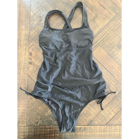 Cupshe Maternity Black One Piece Swimsuit Size Medium New - Picture 4 of 6